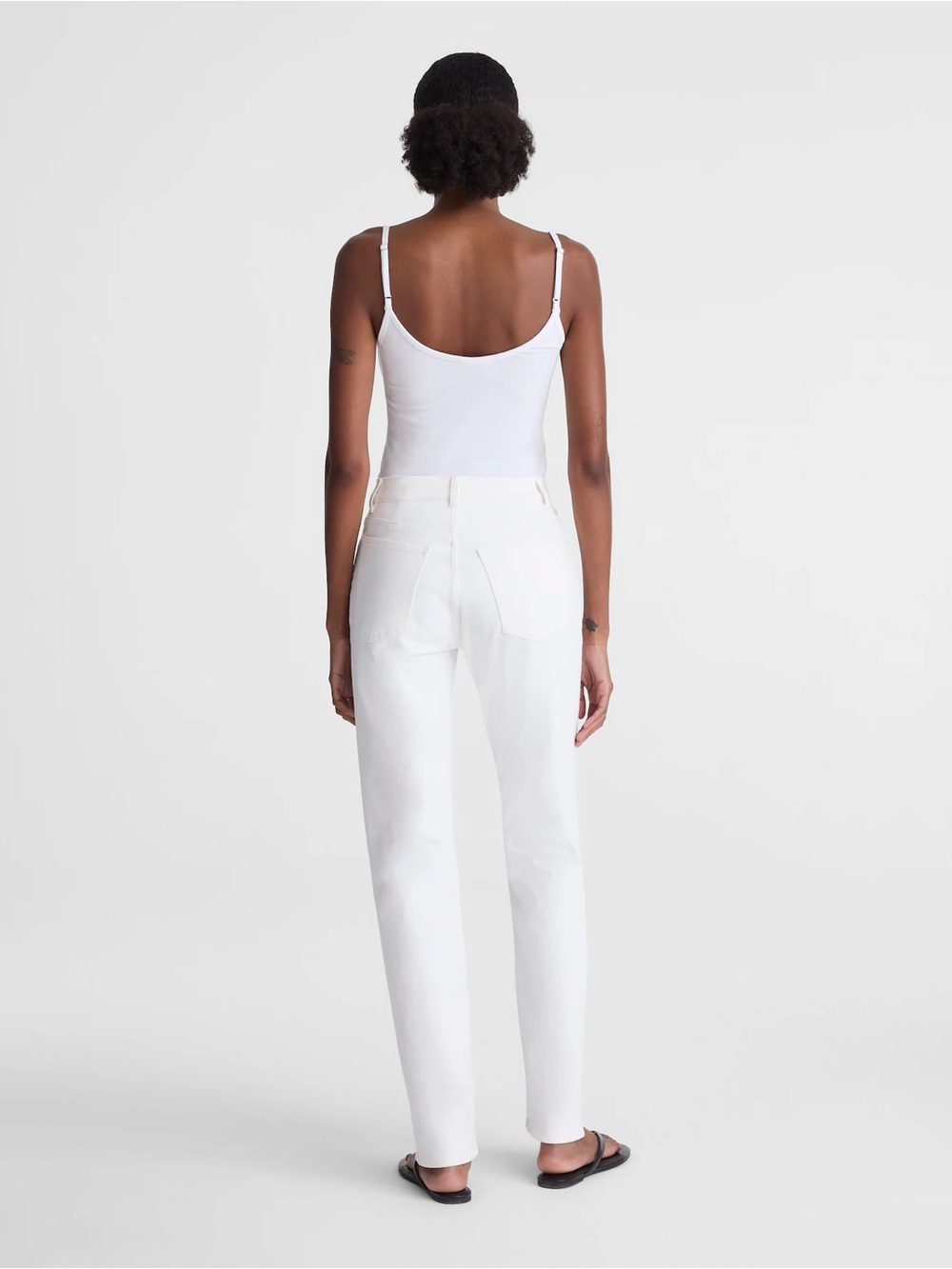 Madewell The Short Longline Straight Jeans in Tile White - Size 25S - Picture 4 of 8